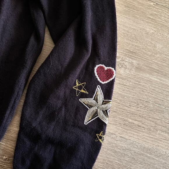 Torrid Sweater Black Embellished Patches Pullover Plus Size 1X - Picture 5 of 6